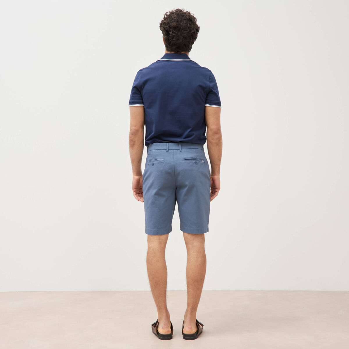 Bermuda bleu gris homme