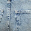 Jeans barrel taille haute 7/8&egrave;me denim bleach femme
