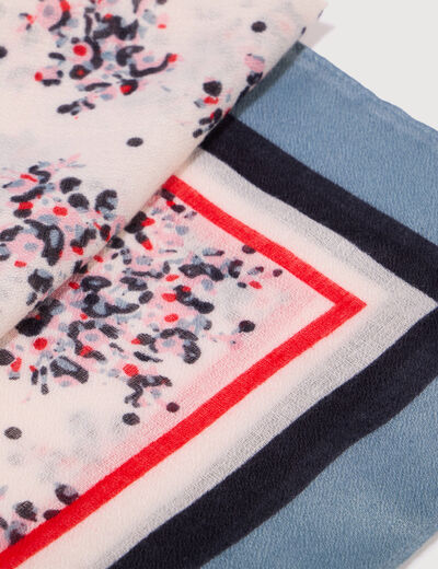 Foulard en voile sp&eacute;cial no&euml;l ecru femme