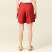 Short large taille haute rouge foncé femme