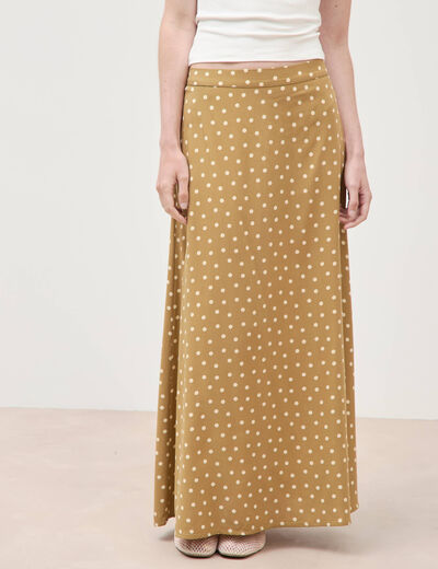 Jupe fluide vert femme