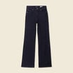 Jeans flare taille haute denim brut femme
