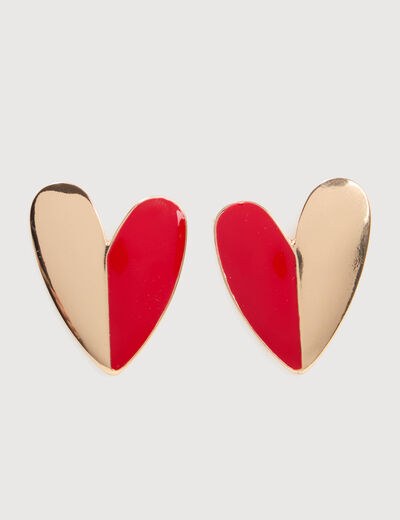 Boucles d'oreilles rouge femme