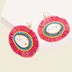 Boucles d'oreilles pendantes violet clair femme