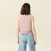 Gilet sans manches noué ivoire femme