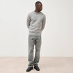 Pull droit tweed manches longues gris homme