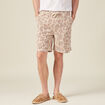 Bermuda droit taille nouée beige homme