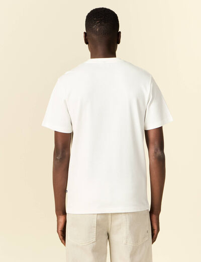 T-shirt manches courtes ecru homme