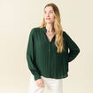 Chemise manches longues vert foncé femme
