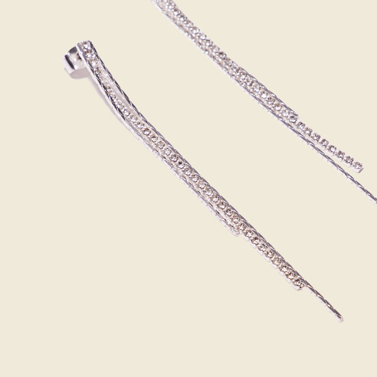 Boucles d'oreilles pendantes couleur argent femme
