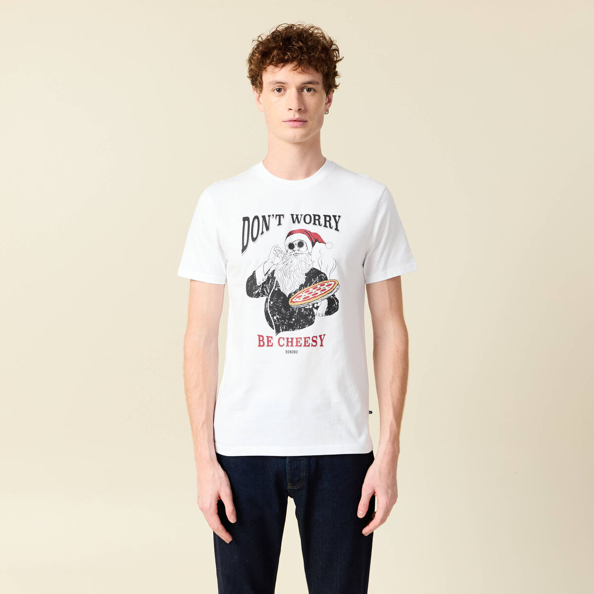 T-shirt manches courtes blanc homme