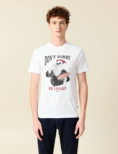 T-shirt manches courtes blanc homme