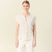 Chemise manches courtes creme femme