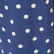 Pantalon large taille haute bleu marine femme