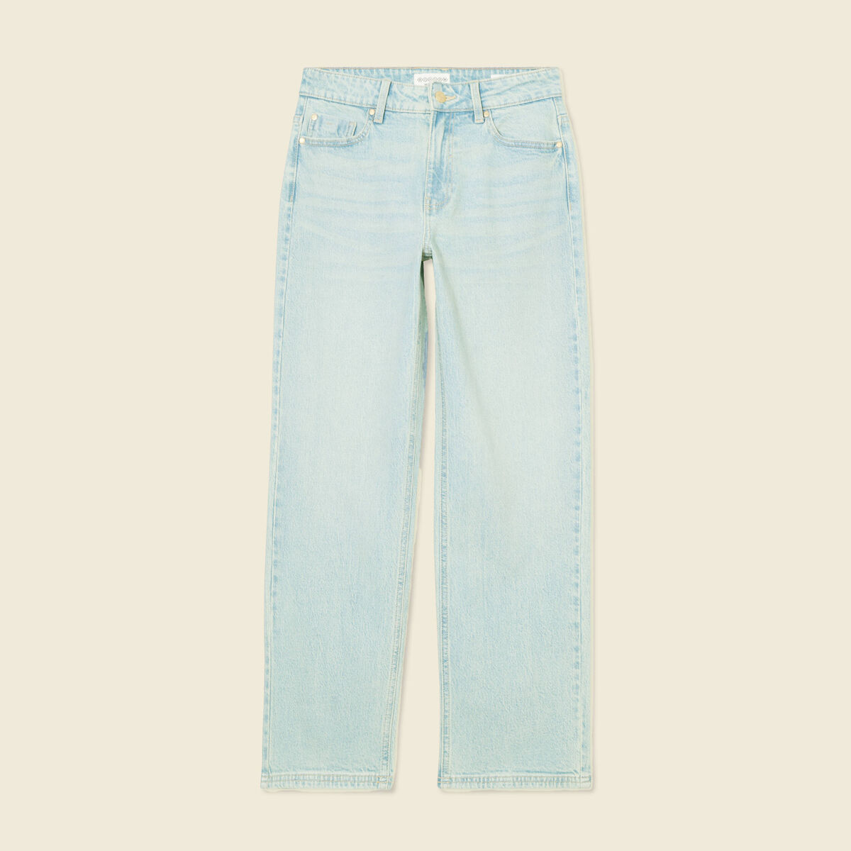 Jeans droit 7/8ème denim baby bleu femme