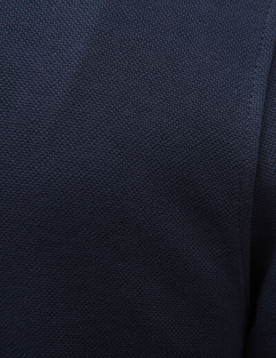 Gilet manches longues col montant bleu marine homme