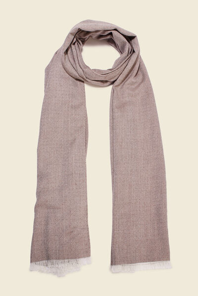 Foulard marron foncé homme
