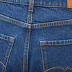 Jeans barrel taille haute 7/8&egrave;me denim brut femme