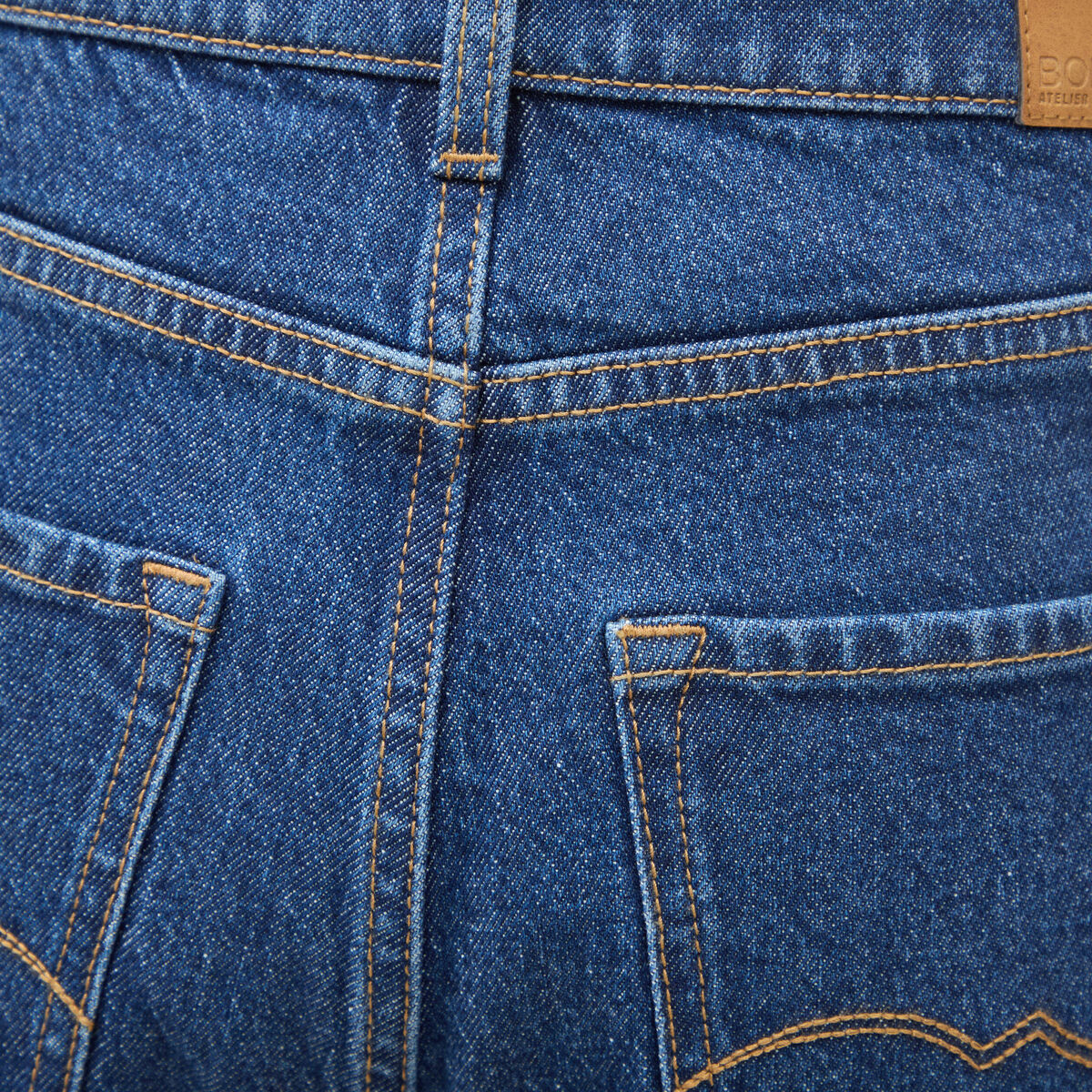 Jeans barrel taille haute 7/8&egrave;me denim brut femme