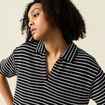 Polo manches courtes noir femme