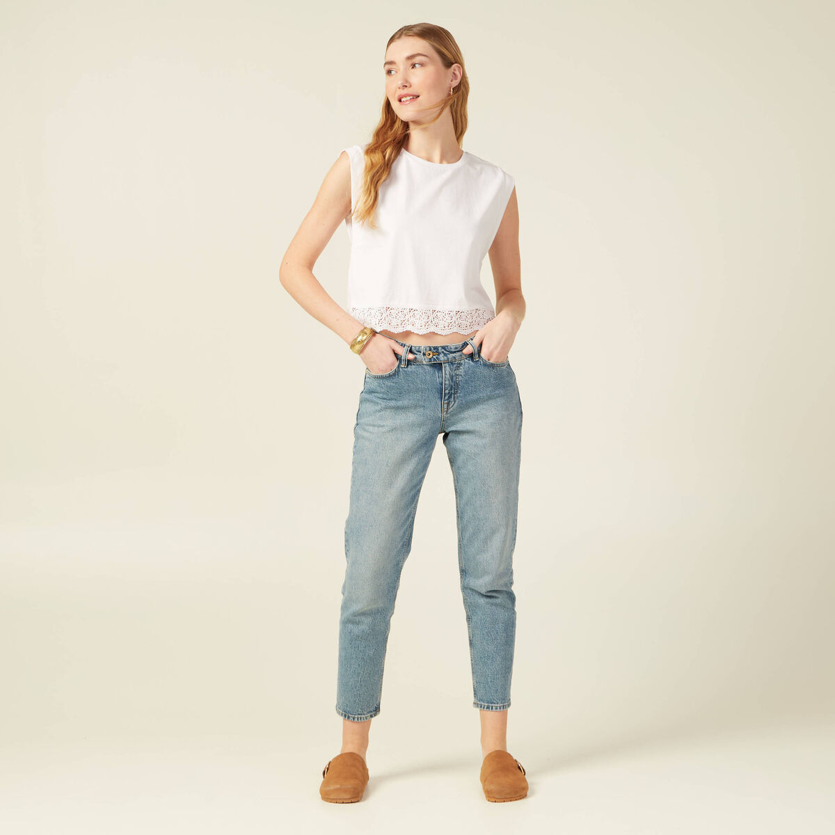 T-shirt éco-responsable blanc femme