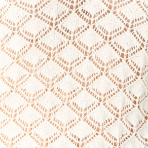 Pull manches courtes ajouré blanc femme