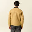 Veste zipp&eacute;e col velours camel homme