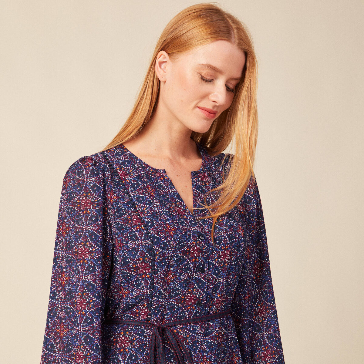 Robe patineuse éco-responsable bleu marine femme