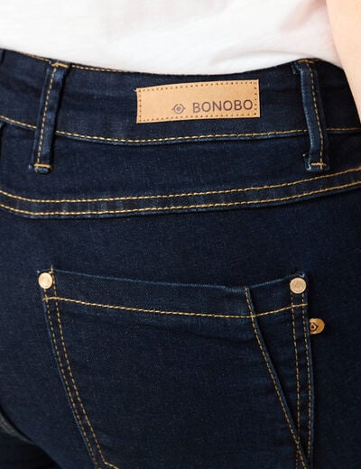 Jeans regular 5 poches denim brut rinse femme