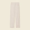 Pantalon large taille haute sable femme