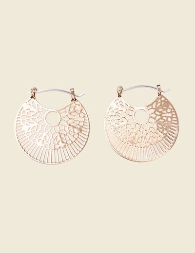 Boucles d'oreilles créoles couleur or femme