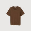 T-shirt ras de cou manches courtes taupe homme