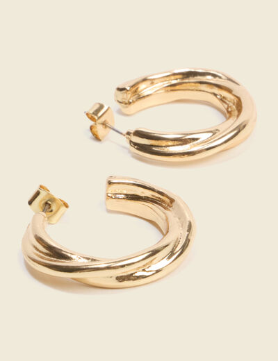 Boucles d'oreilles couleur or femme