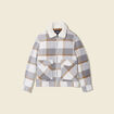 Blouson droit court &agrave; manches longues ecru homme