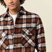 Surchemise manches longues marron homme
