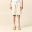 Bermuda droit à coulisse ecru homme