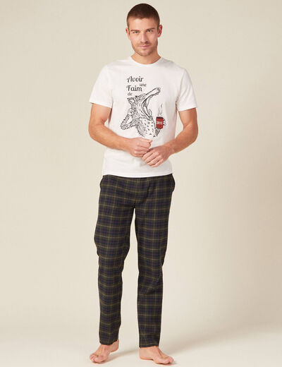 Pyjama éco-responsable ecru homme