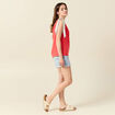 Débardeur sans manches rouge corail femme