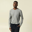 T-shirt en coton manches longues gris homme
