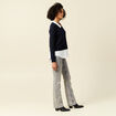 Pull manches longues 2-en1 bleu marine femme