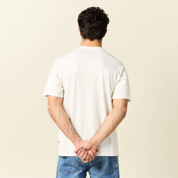 T-shirt manches courtes ecru homme