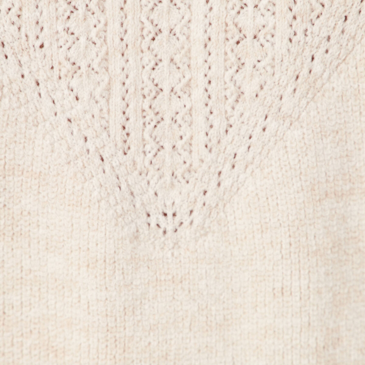 Pull manches longues creme femme
