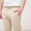 Pantalon chino avec ceinture sable homme