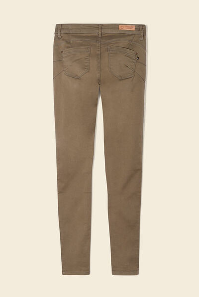 Pantalon Audrey - skinny push up vert kaki femme