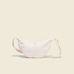 Sac bandouli&egrave;re en coton doubl&eacute; creme femme