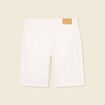 Bermuda droit en jean denim blanc homme