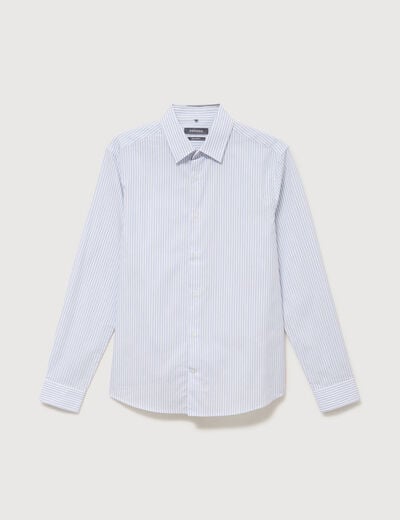 Chemise col classique manches longues gris fonc&eacute; homme