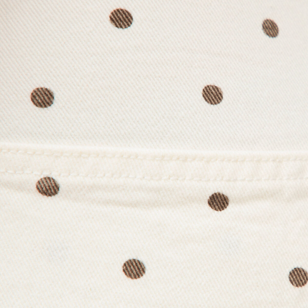 Jeans barrel taille haute bas resserr&eacute; ecru femme