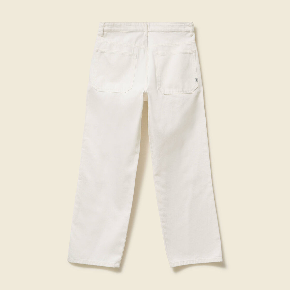 Jeans loose longueur 32 en coton denim blanc homme