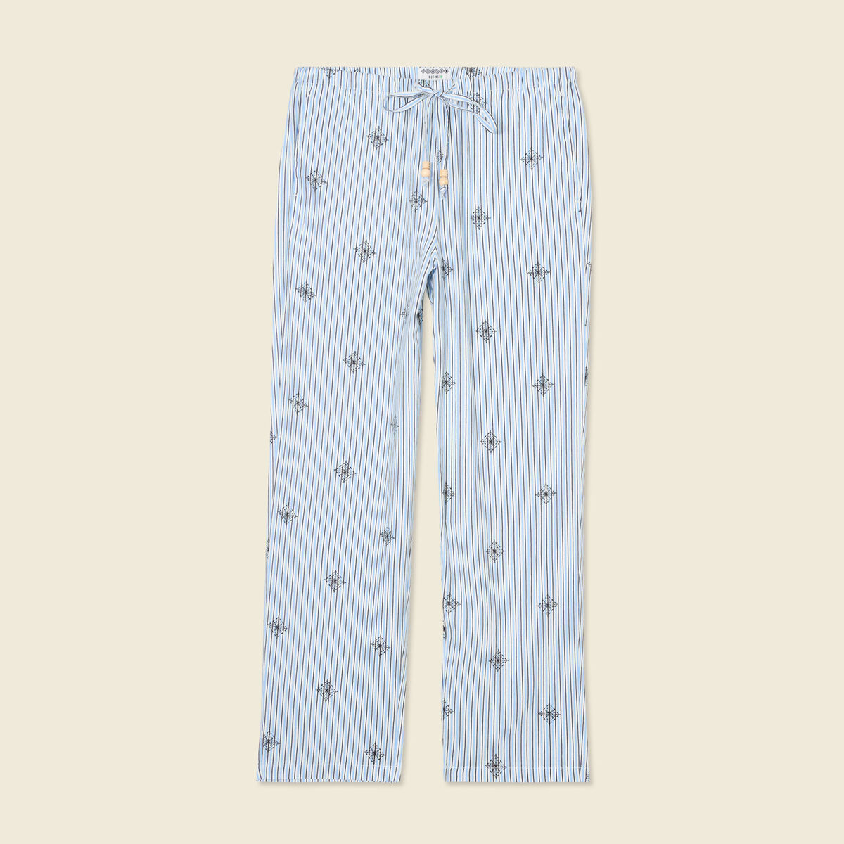 Pantalon droit 7/8ème bleu ciel femme